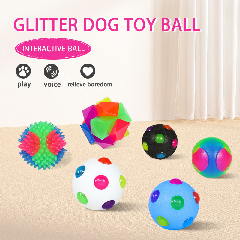 LED Flashing Spike Pet Balls