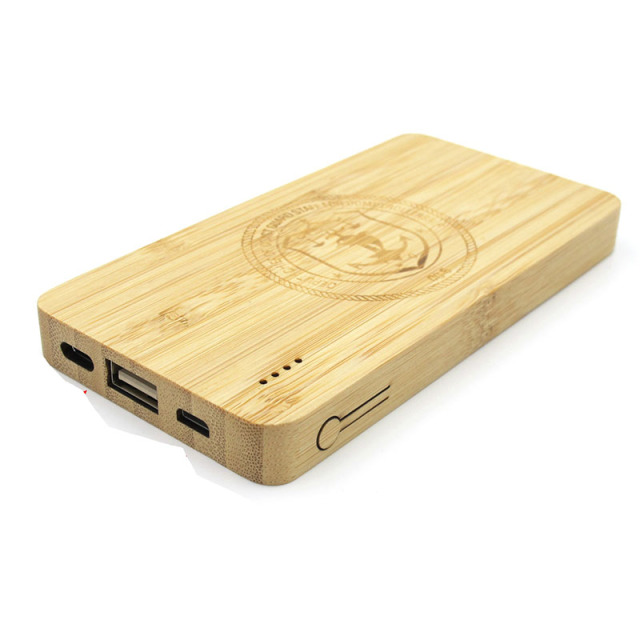 5000mAh Wireless Wooden Power Bank