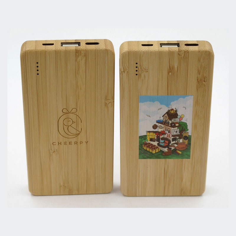 5000mAh Wireless Wooden Power Bank