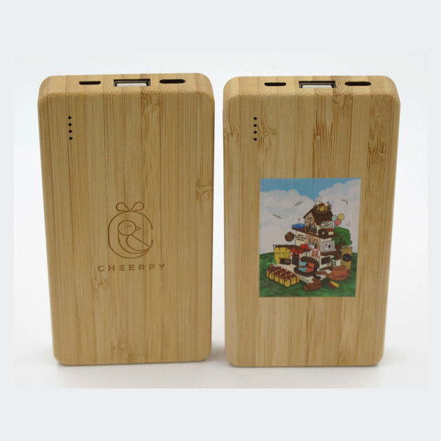 5000mAh Wireless Wooden Power Bank