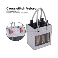 6 Bottles Felt Wine Bag