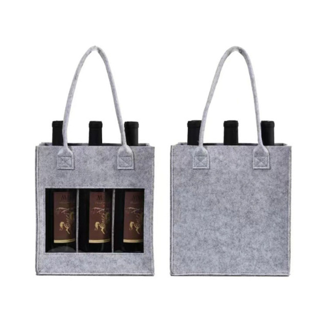 6 Bottles Felt Wine Bag