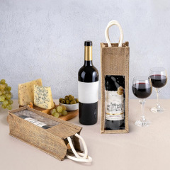 Burlap Wine Bottle Bags