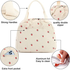 Corduroy Lunch Tote Bags