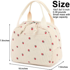 Corduroy Lunch Tote Bags