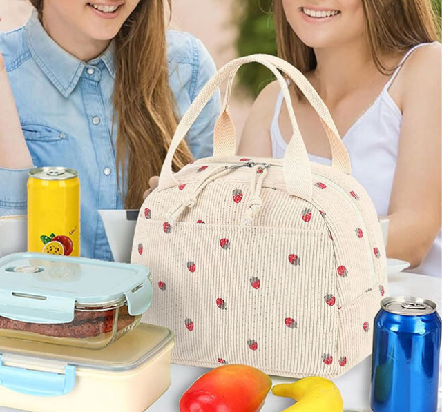 Corduroy Lunch Tote Bags