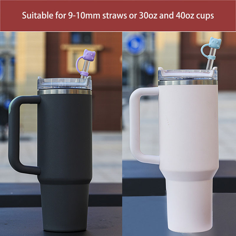 Cute Cat Straw Covers Cap Straw Topper
