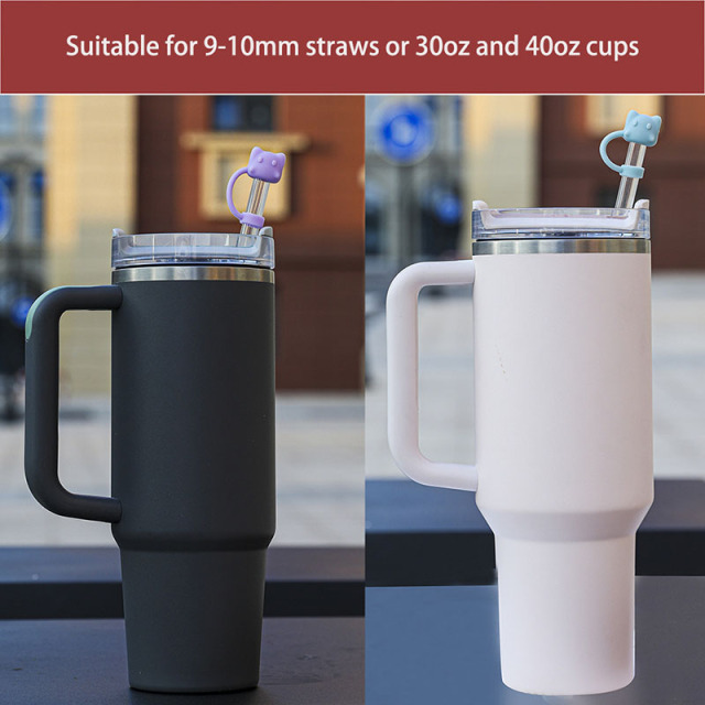 Cute Cat Straw Covers Cap Straw Topper
