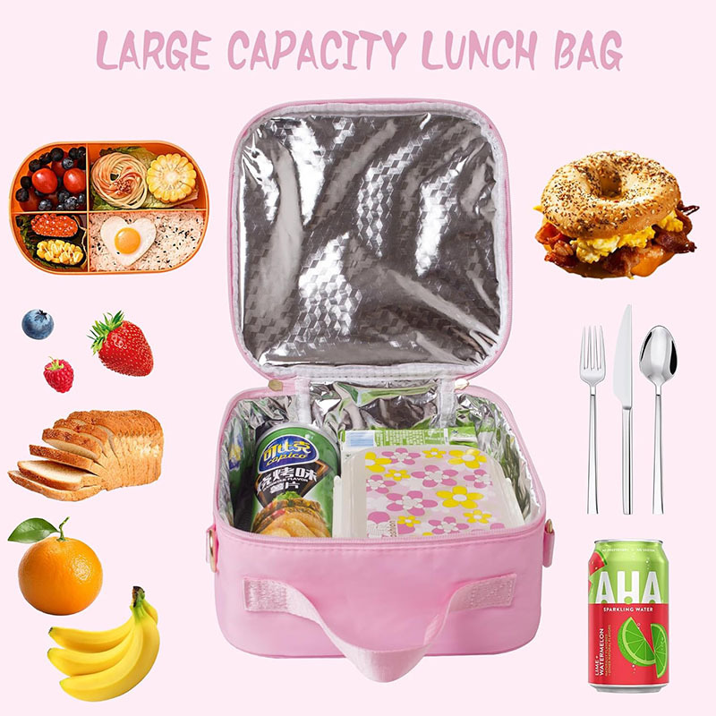 Insulated Lunch Bag With Adjustable Shoulder Strap