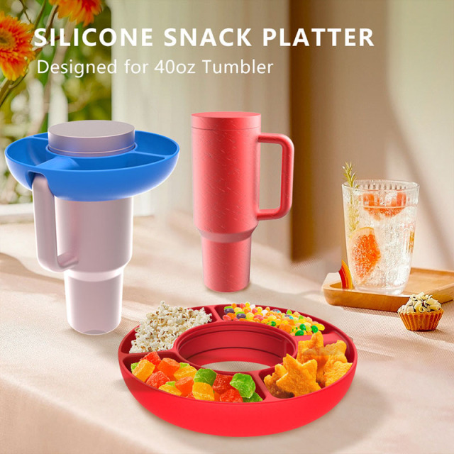 Reusable Silicone Ring Snack Tray