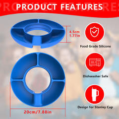 Reusable Silicone Ring Snack Tray