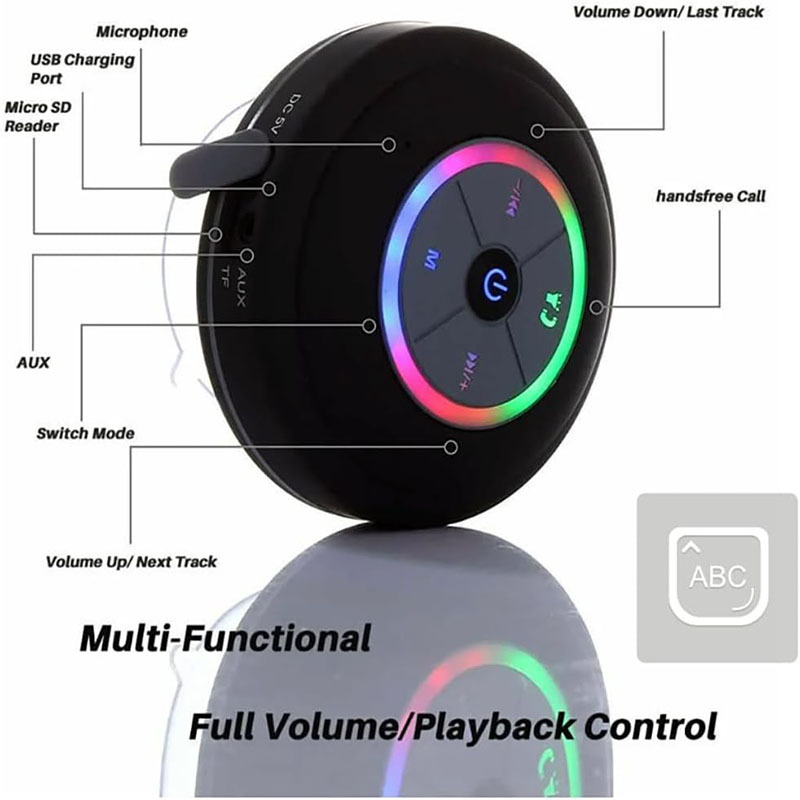 Shower Bluetooth Speaker with Suction Cup