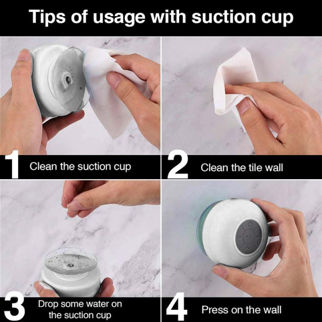 Shower Bluetooth Speaker with Suction Cup