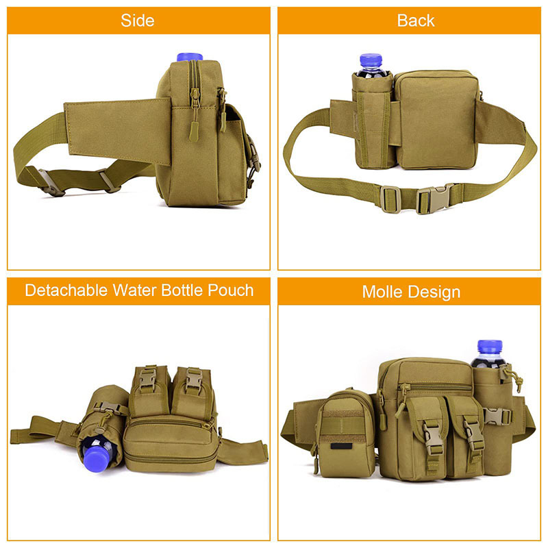 Tactical Waist Pack With Water Bottle Holder