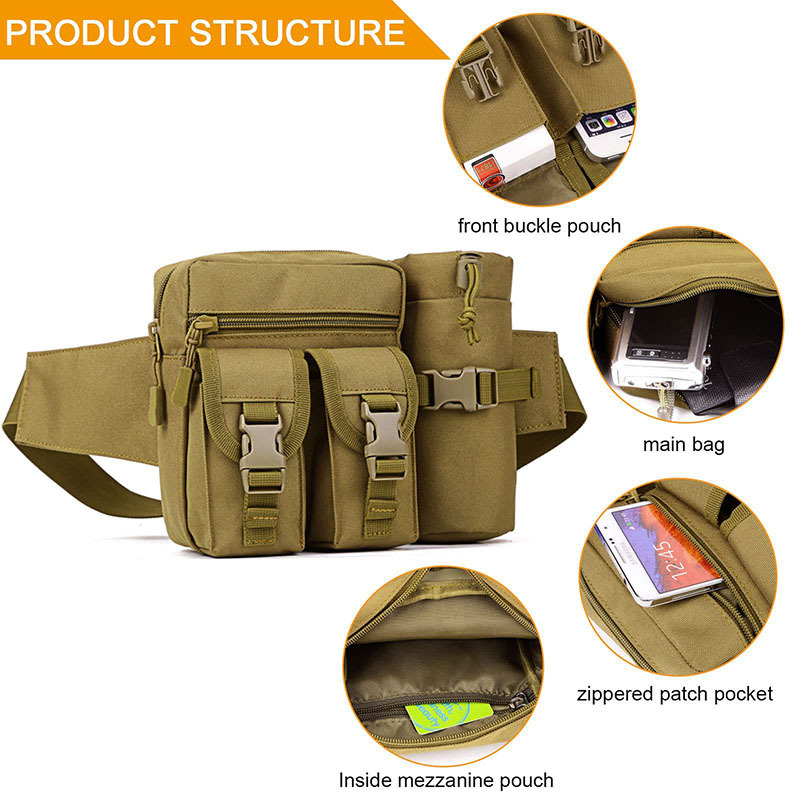 Tactical Waist Pack With Water Bottle Holder