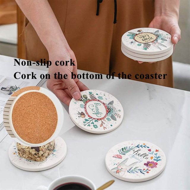 Absorbent Ceramic Stone Coasters
