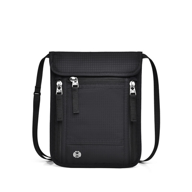 Crossbody Card Pouch for Passport Mobile Phone with RFID