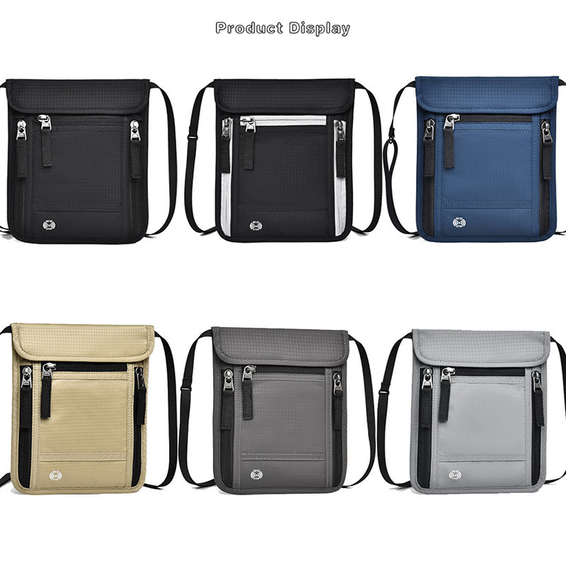 Crossbody Card Pouch for Passport Mobile Phone with RFID