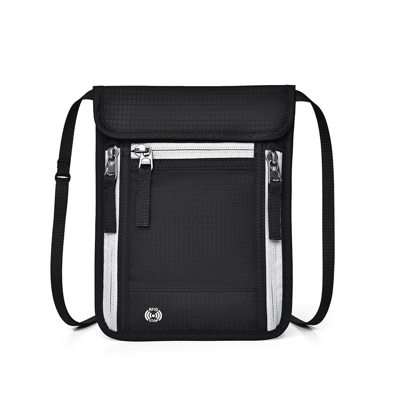 Crossbody Card Pouch for Passport Mobile Phone with RFID