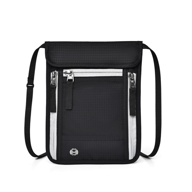 Crossbody Card Pouch for Passport Mobile Phone with RFID