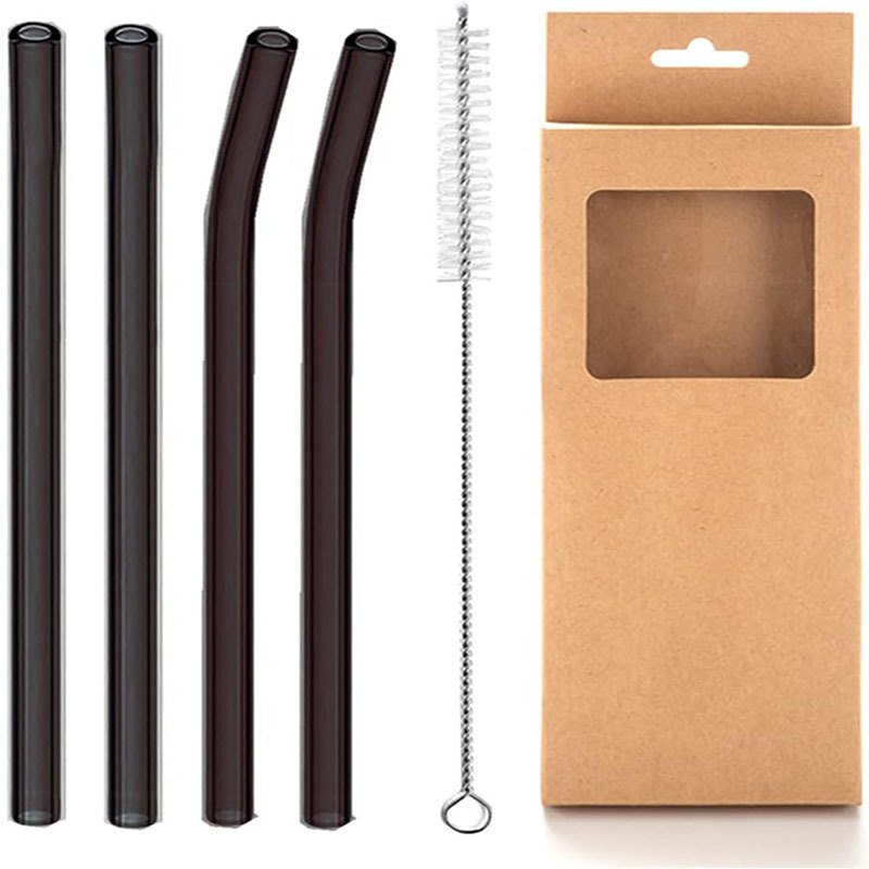 Reusable Glass Straws Set