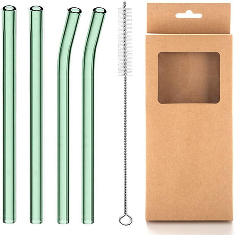 Reusable Glass Straws Set