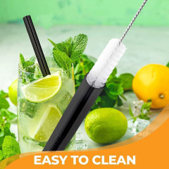 Reusable Glass Straws Set