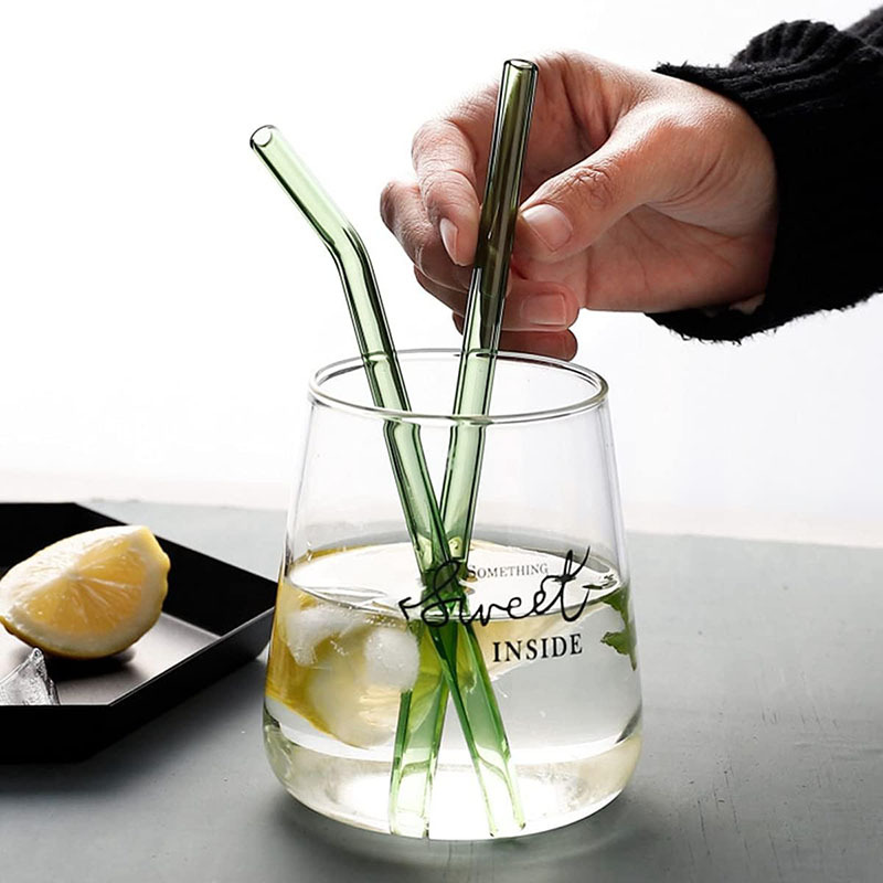 Reusable Glass Straws Set