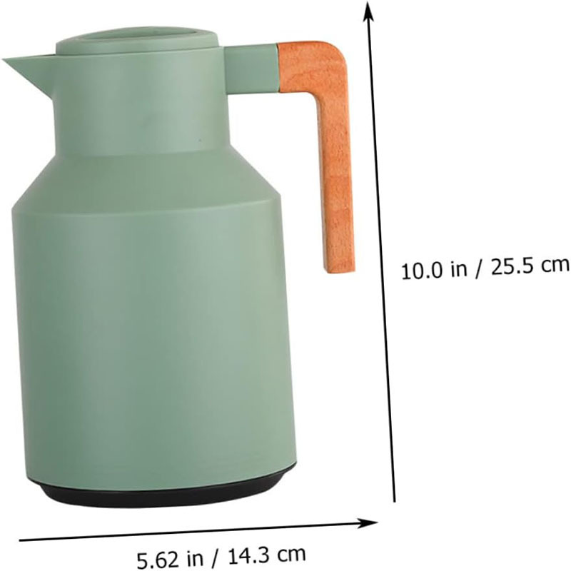 Thermal Coffee Carafe With Wooden Handle