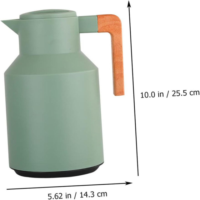Thermal Coffee Carafe With Wooden Handle