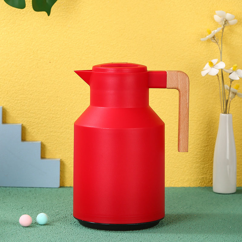Thermal Coffee Carafe With Wooden Handle