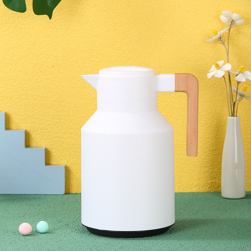 Thermal Coffee Carafe With Wooden Handle