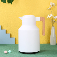 Thermal Coffee Carafe With Wooden Handle
