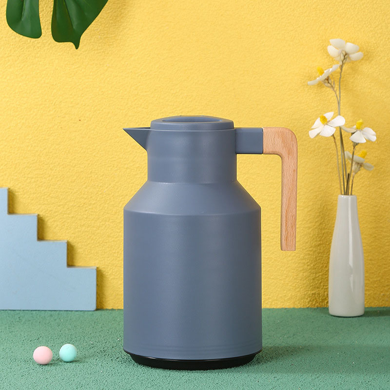 Thermal Coffee Carafe With Wooden Handle
