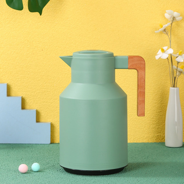 Thermal Coffee Carafe With Wooden Handle