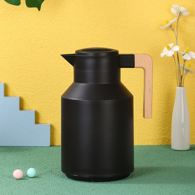 Thermal Coffee Carafe With Wooden Handle