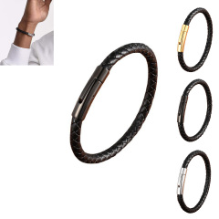 Waterproof Braided Rope Leather Bracelet