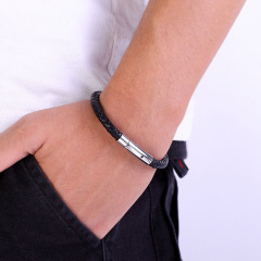 Waterproof Braided Rope Leather Bracelet