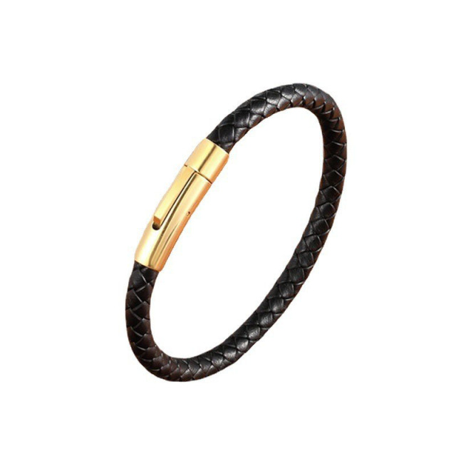 Waterproof Braided Rope Leather Bracelet