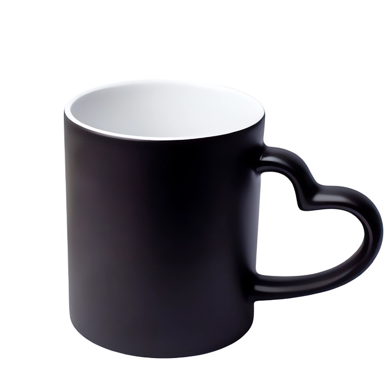 12 Oz. Ceramic Coffee Mug With Heart Handle