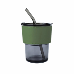 15 Oz. Glass Tumbler With Straw