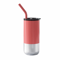 16 Oz. Insulated Tumbler With Lid And Straw