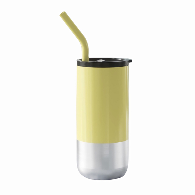 16 Oz. Insulated Tumbler With Lid And Straw