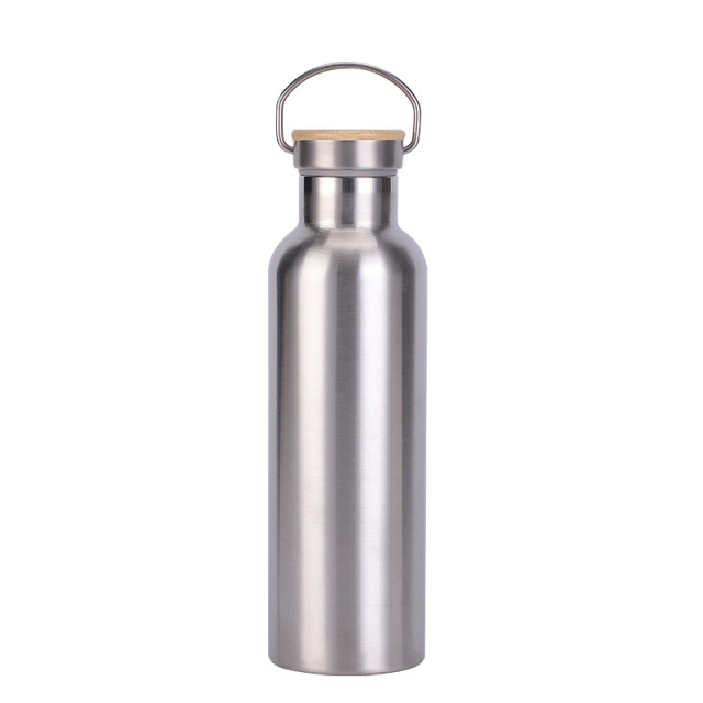 21 Oz. Stainless Steel Bottle With Bamboo Lid