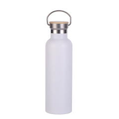 21 Oz. Stainless Steel Bottle With Bamboo Lid