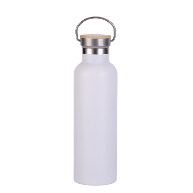 21 Oz. Stainless Steel Bottle With Bamboo Lid
