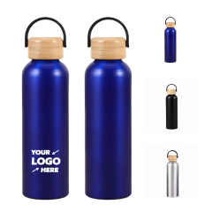 25 Oz. Aluminum Bottle With Bamboo Lid