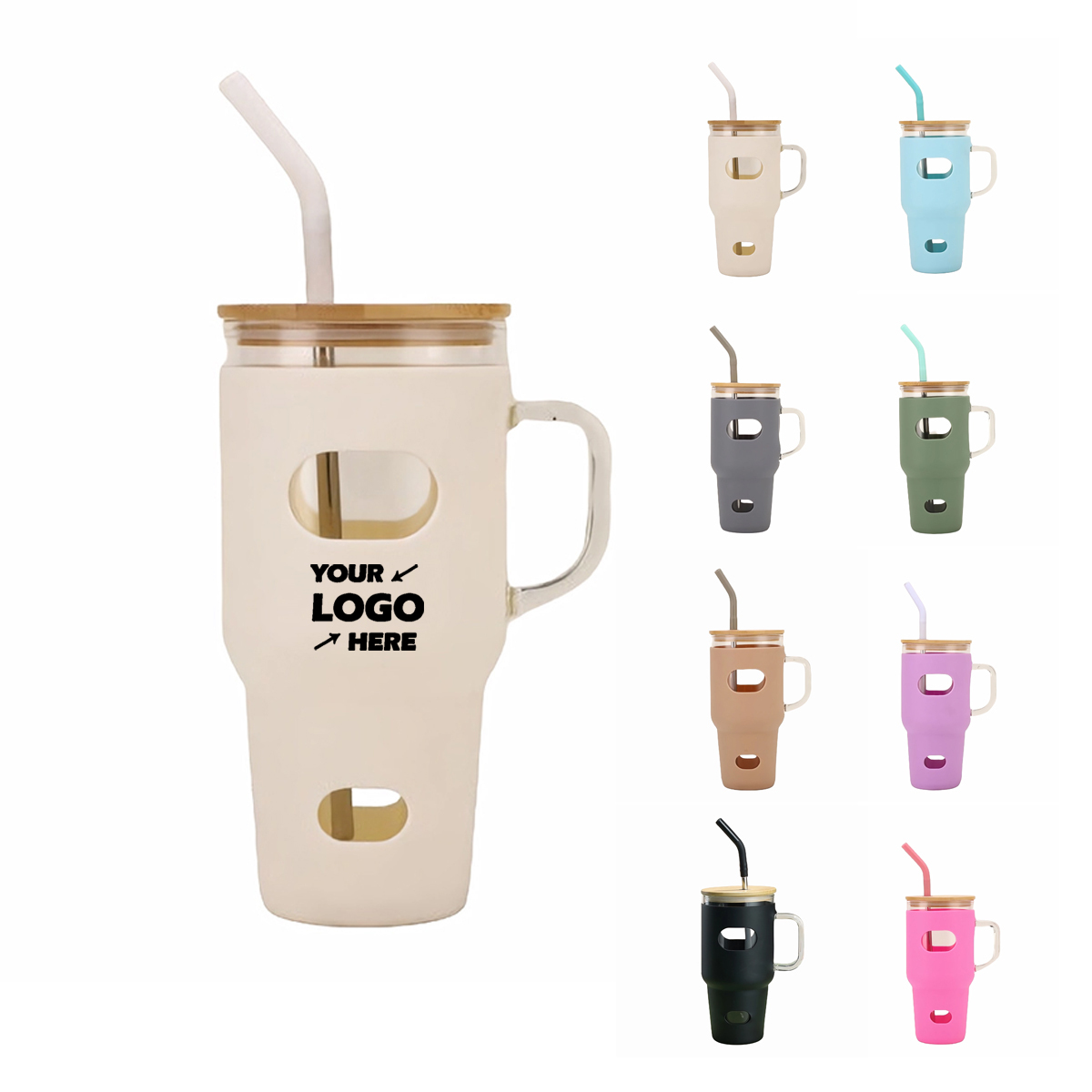 32 Oz. Glass Tumbler With Sleeve