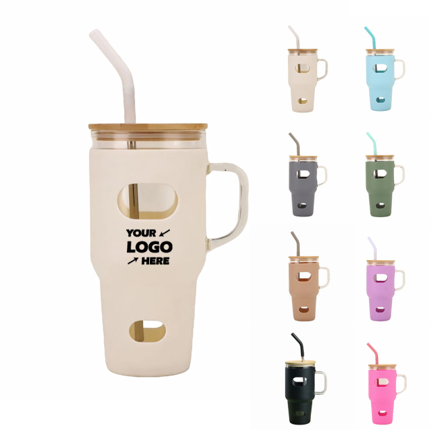 32 Oz. Glass Tumbler With Sleeve
