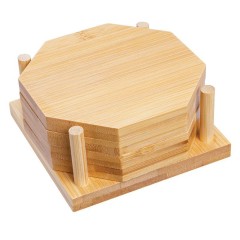 4-Piece Bamboo Coaster Set